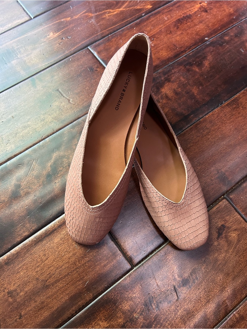 Lucky Brand - Textured Dusty Blush Ballet Flats